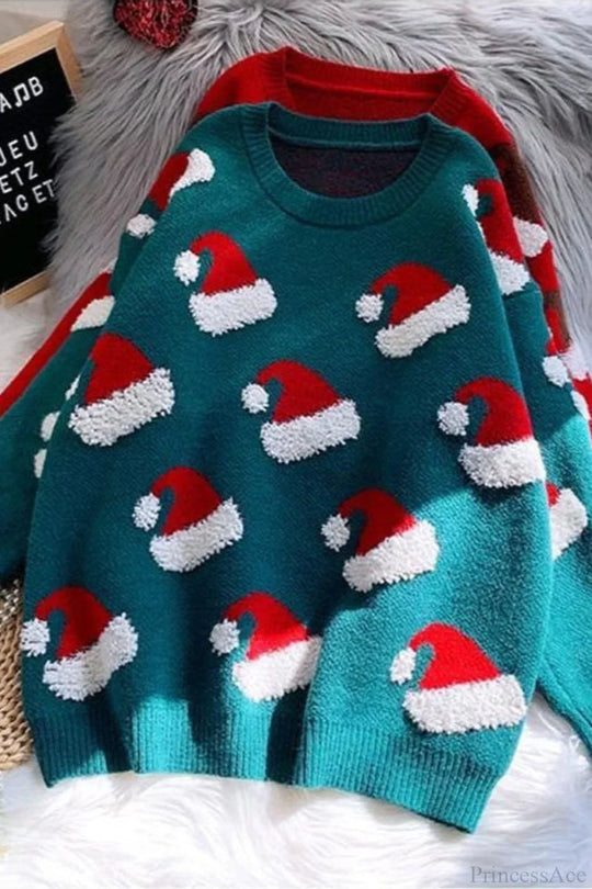 R&B | Weihnachtsstrumpf Schneeflocke Lockere Pullover