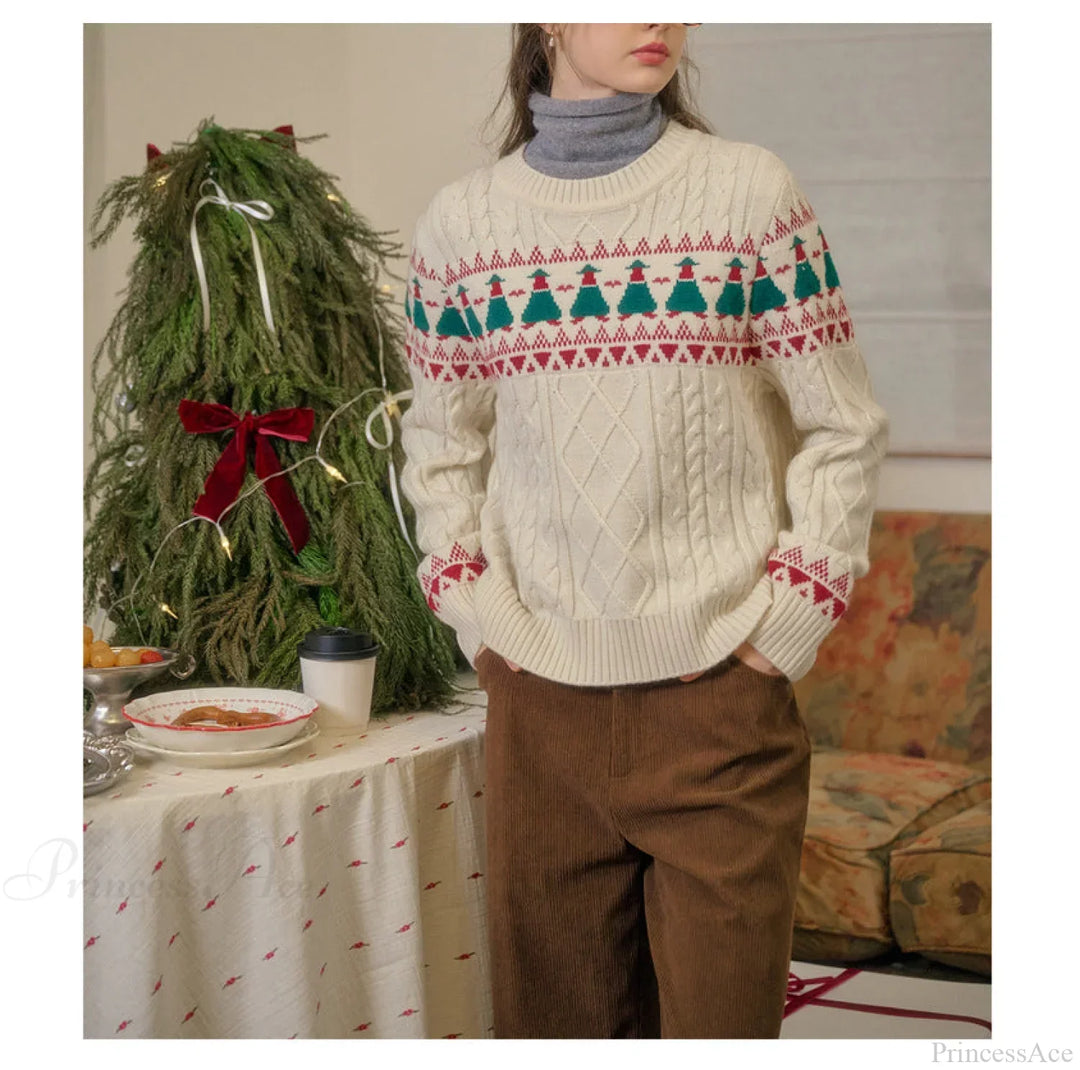 R&B | Weihnachtsbaum Vintage Fair Isle Pullover