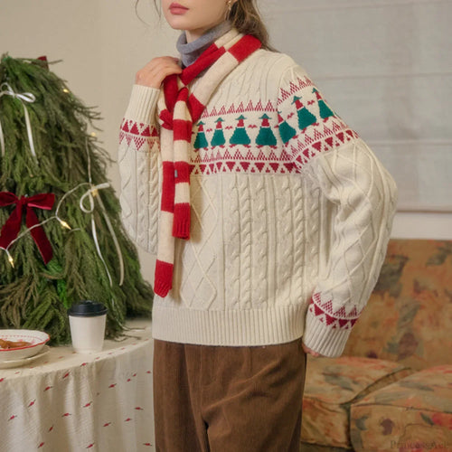 R&B | Weihnachtsbaum Vintage Fair Isle Pullover