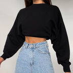 R&B | Gekürzter Langarmpullover für Frauen