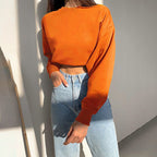 R&B | Gekürzter Langarmpullover für Frauen