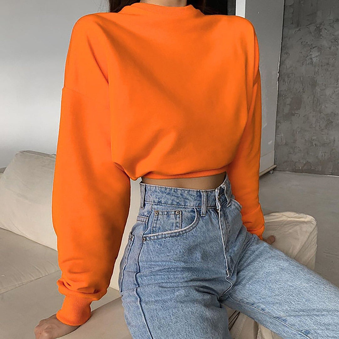 R&B | Gekürzter Langarmpullover für Frauen