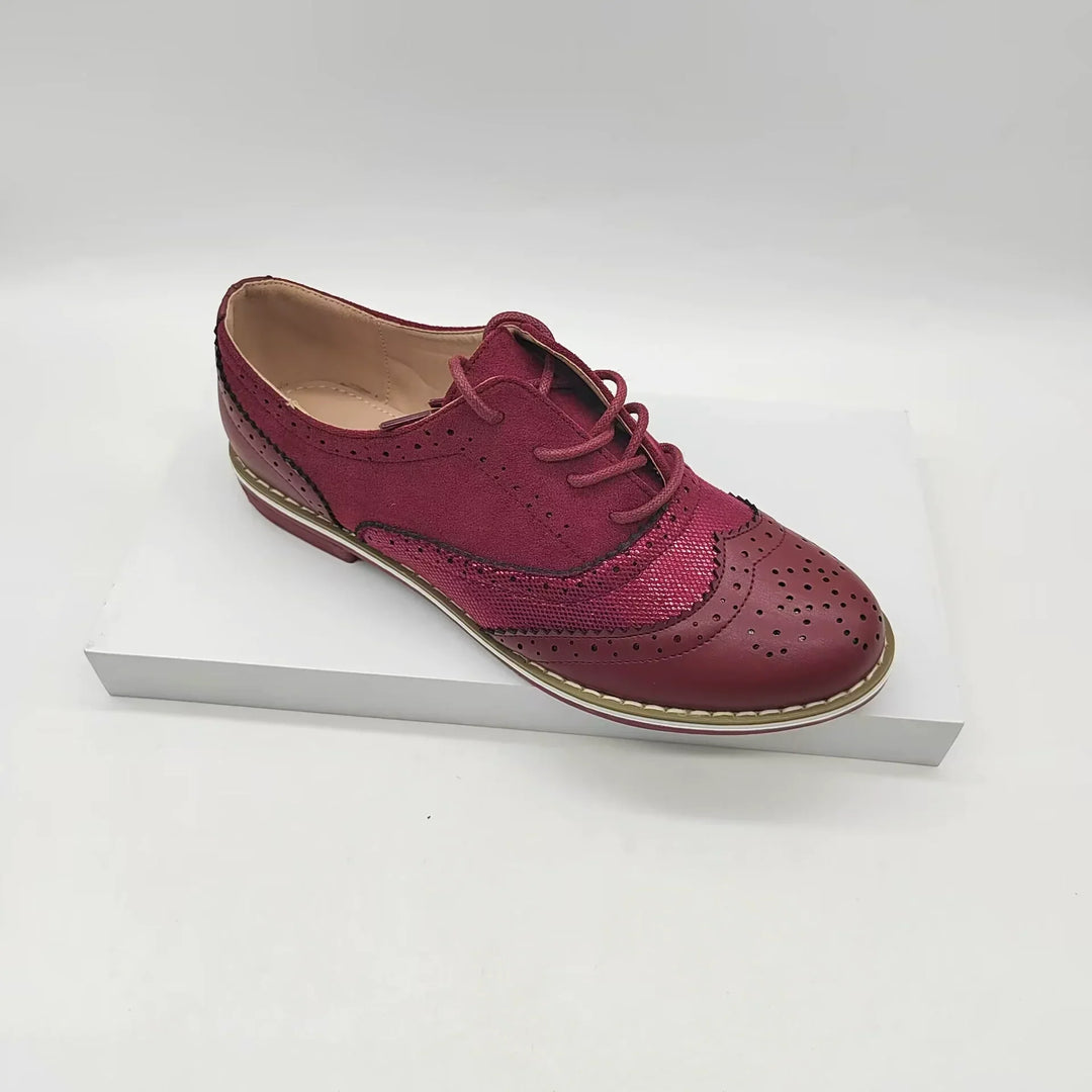 R&B | Brogues Schuhe Echtes Leder Klassische Schnürung Elegantes Perforiertes Design