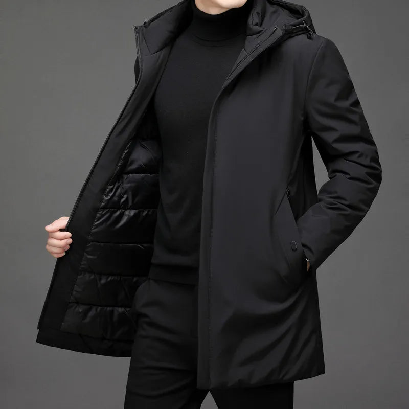 R&B | Klassische Daunenjacke mit Kapuze