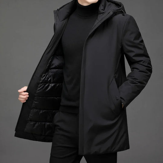 R&B | Klassische Daunenjacke mit Kapuze