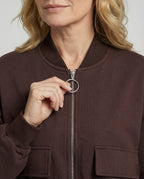 Damen lässige Zip-Jacke mit Taschen