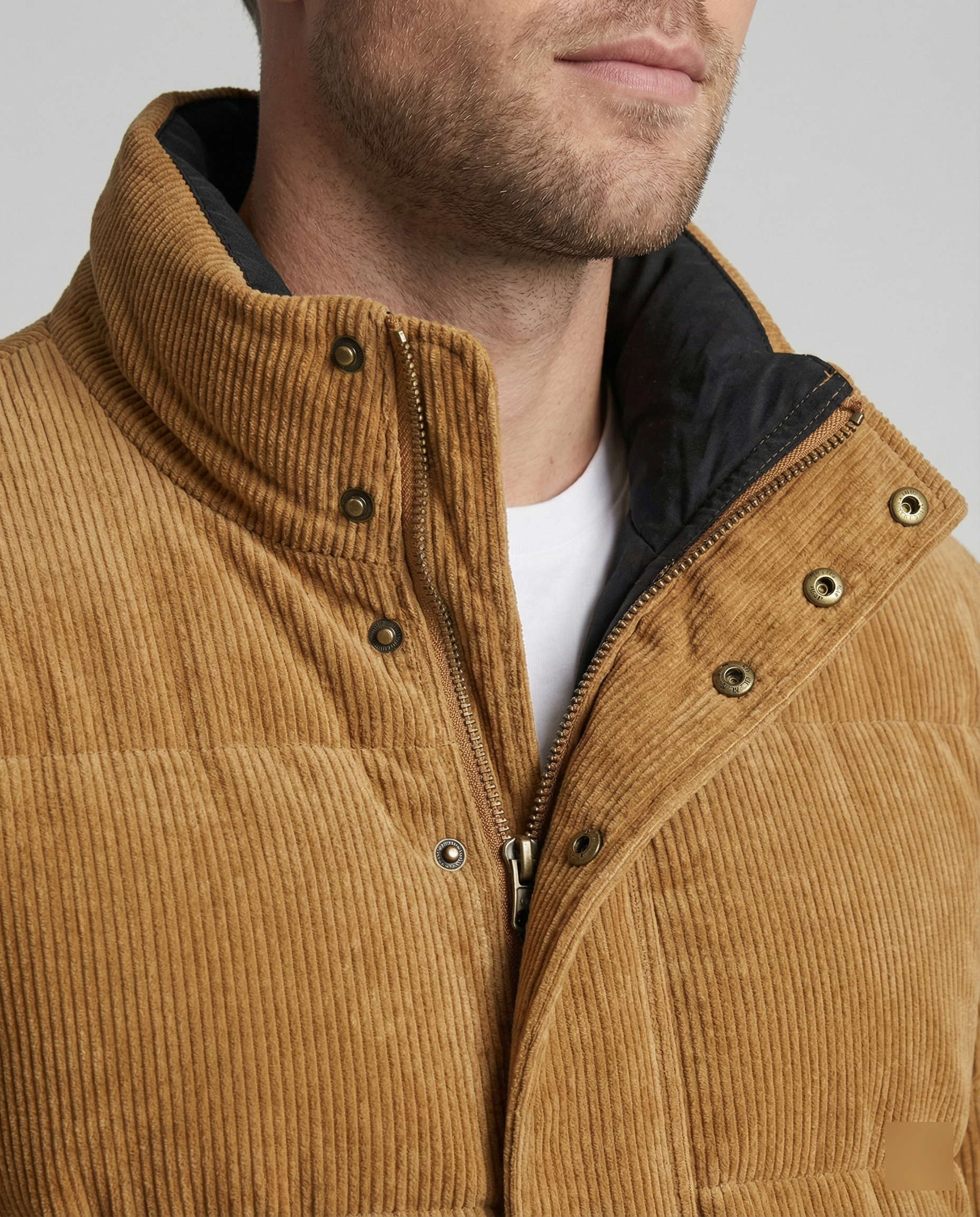 R&B | Trendige Winter-Cord-Steppjacke für Männer
