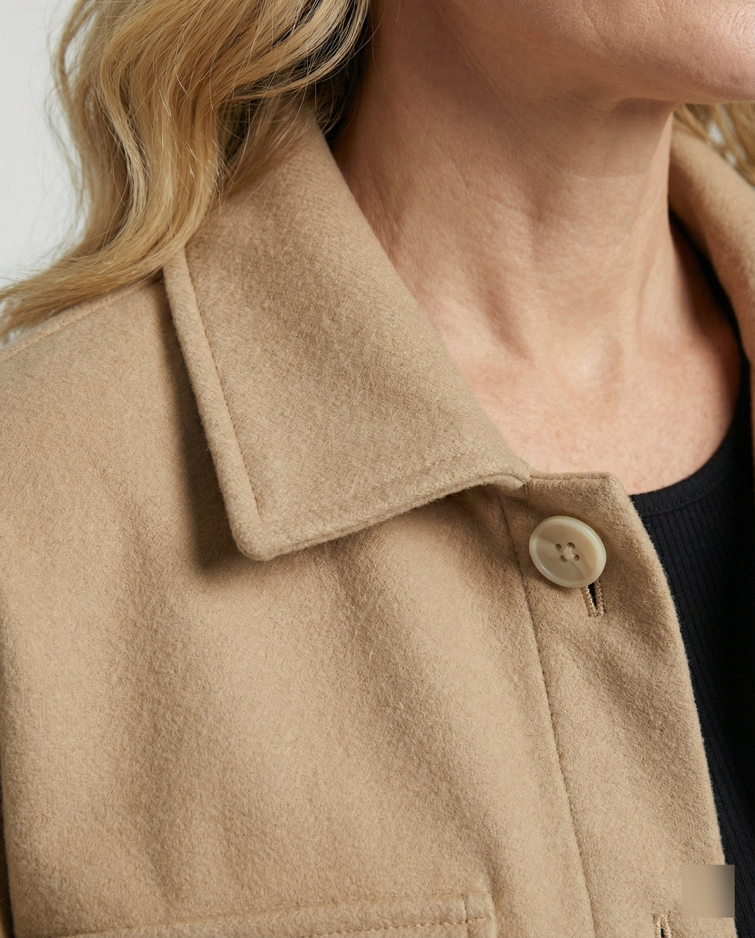 Damen Oversized-Bluse mit Knopfdetails