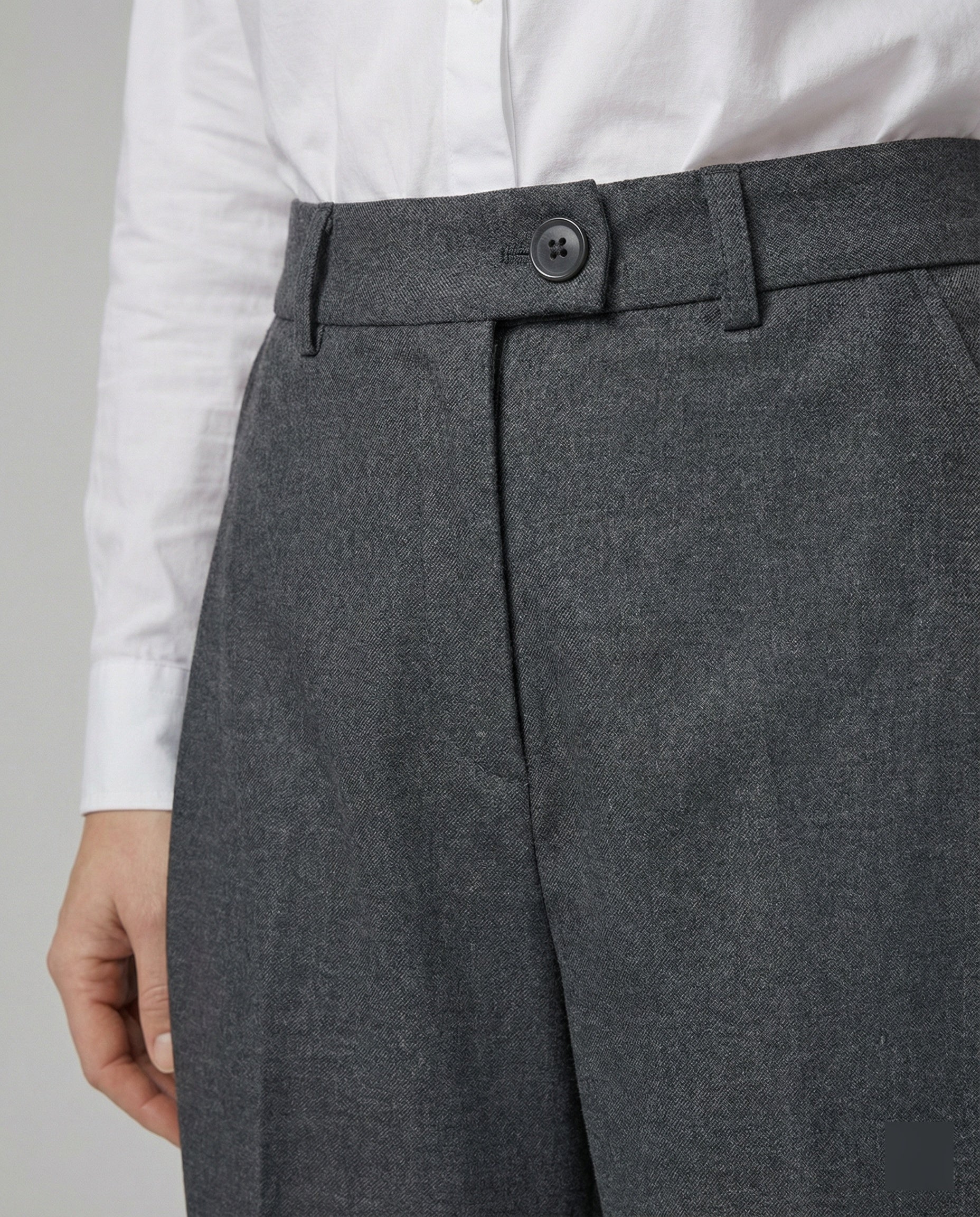Damen Weite Anzughose High Waist mit eleganten Falten