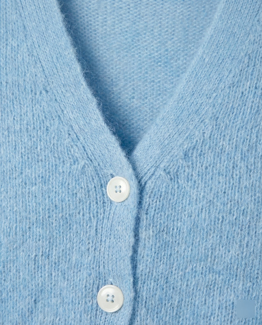 Strickjacke Damen flauschig mit Puffärmeln