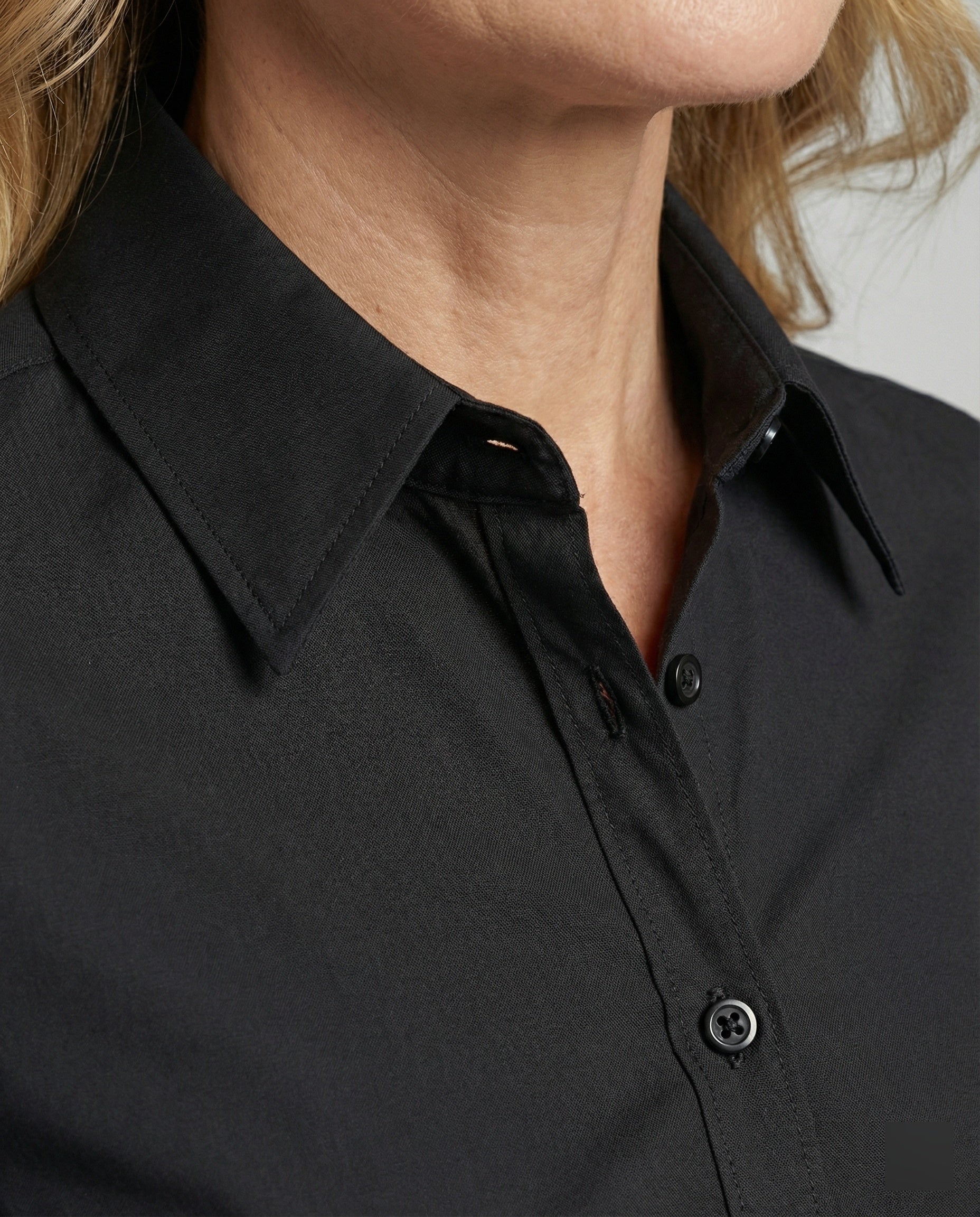 Taillierte Hemdbluse Damen mit Kentkragen