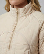 Steppjacke Damen mit hohem Kragen und Reißverschluss