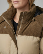 R&B | Casuale Kapuzenjacke mit Puffern und Farbblockdesign