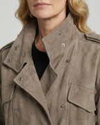 Freizeitkleidung Damen Wildleder Utilityjacke