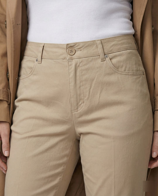 Damen formelle Stoffhose mit hohem Bund