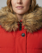 R&B | Slim-Fit Winterparka mit Kunstfellkapuze