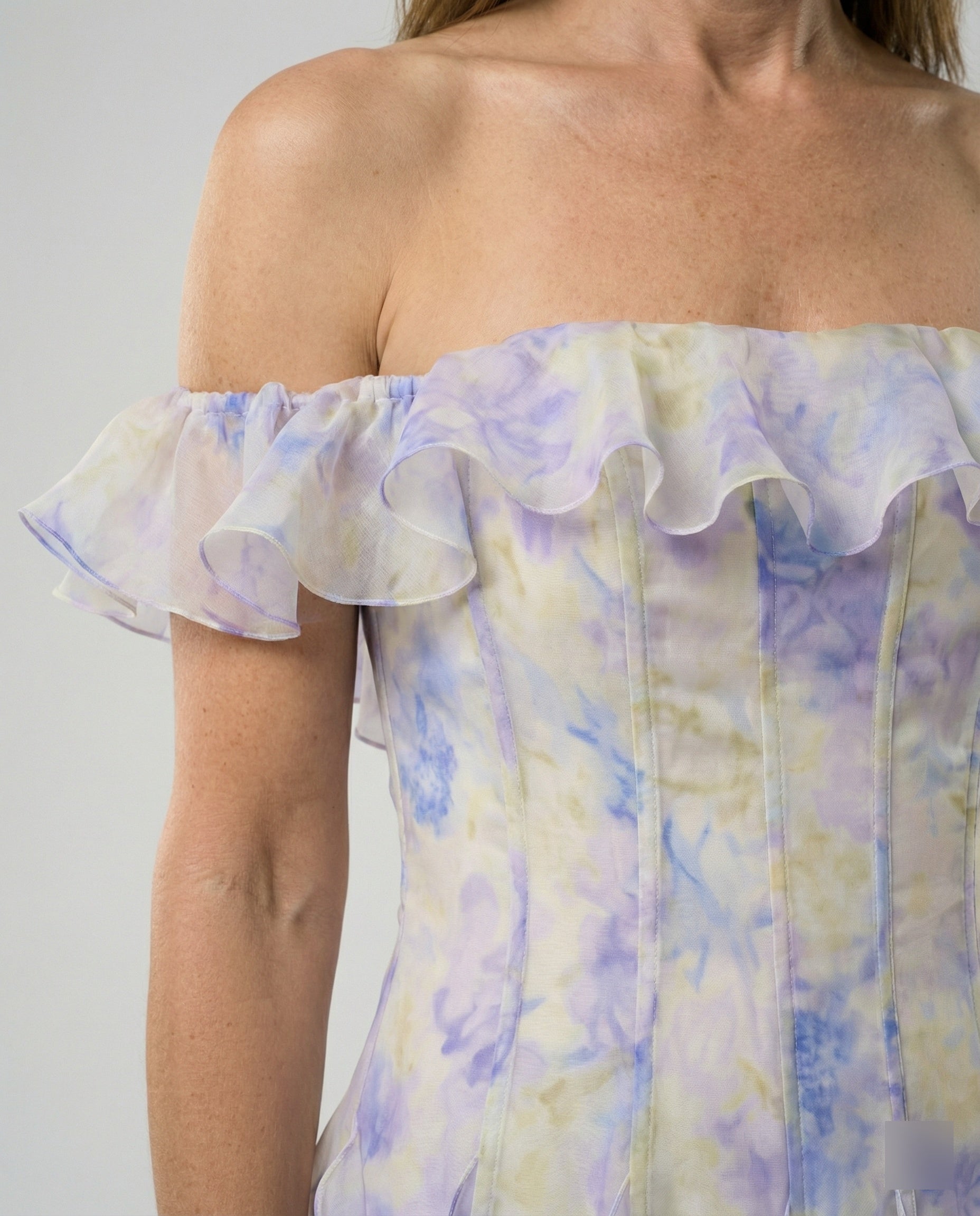 Damen Corsagen Abendkleid schulterfrei