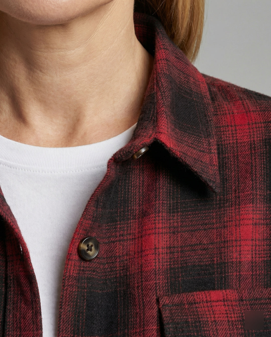 Damen Hemdjacke Flanell Karo