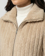 R&B | Stilvolle Teddy Damenjacke mit Kragen