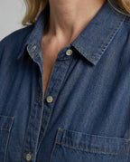 Damen Jeanshemdkleid mit klassischem Schnitt