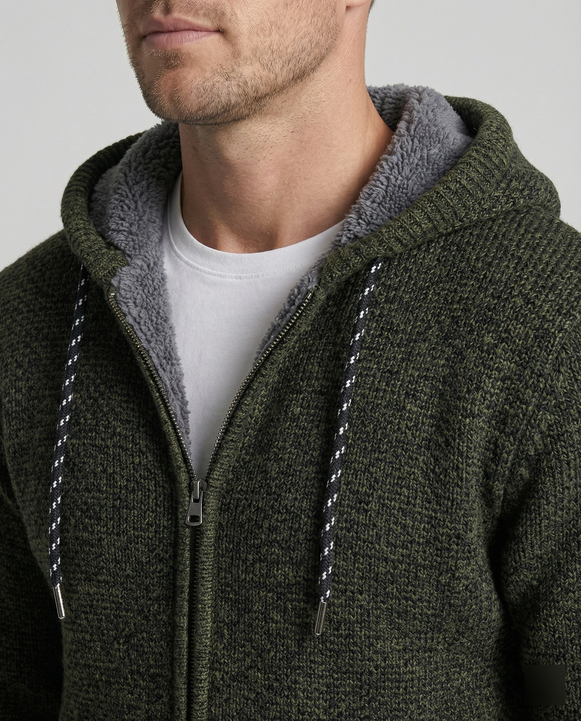 Lässige Herbst Strickjacke Kapuze