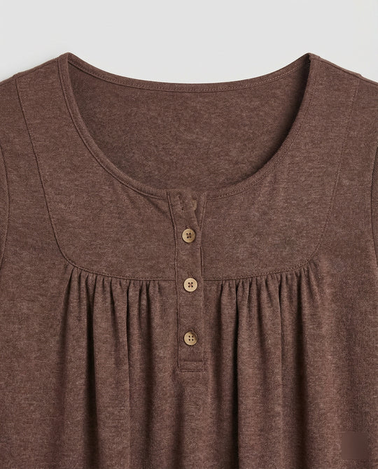 Damen Tunika Damen Langarm Henley