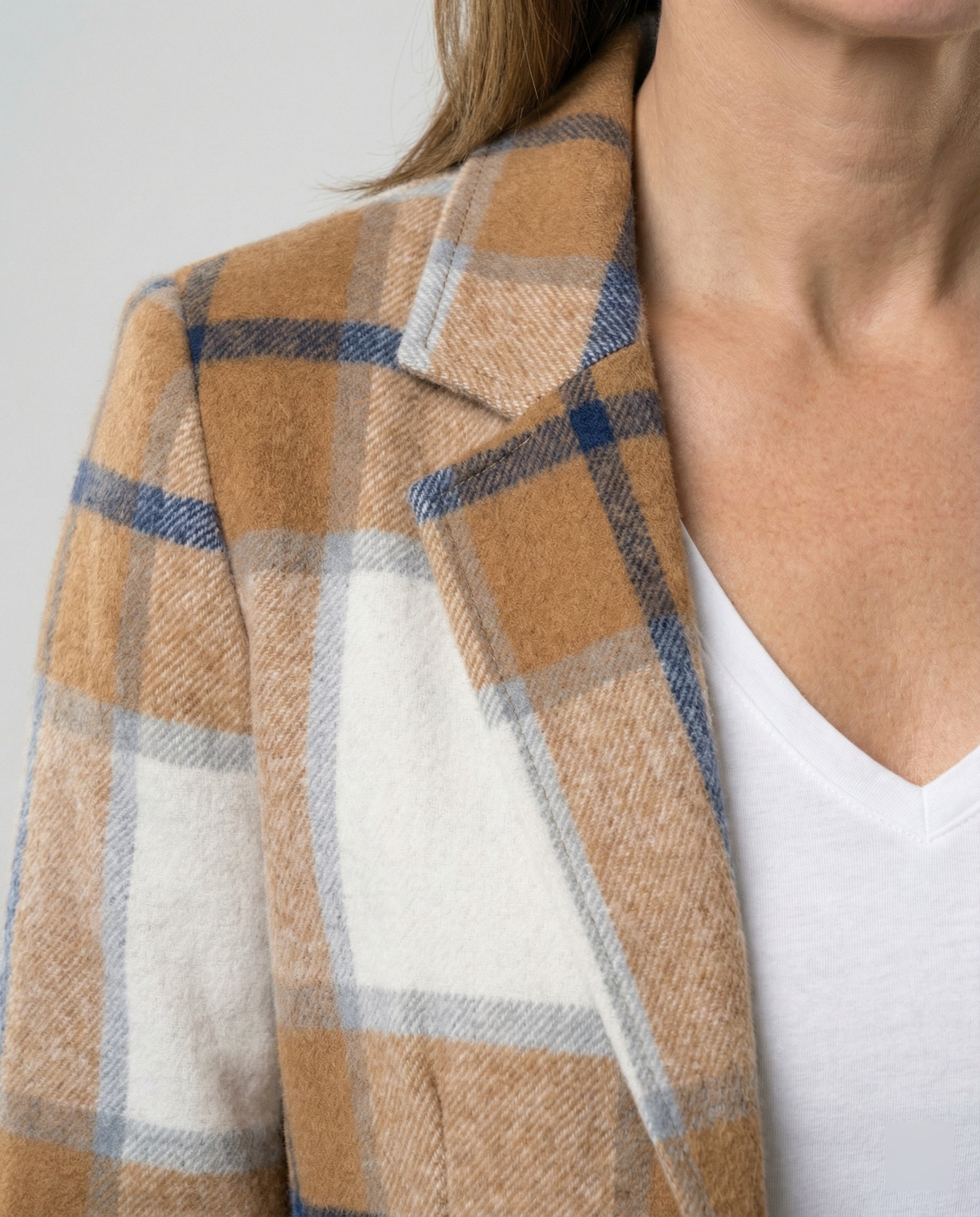 Damen Karierter Blazer mit taillierter Passform