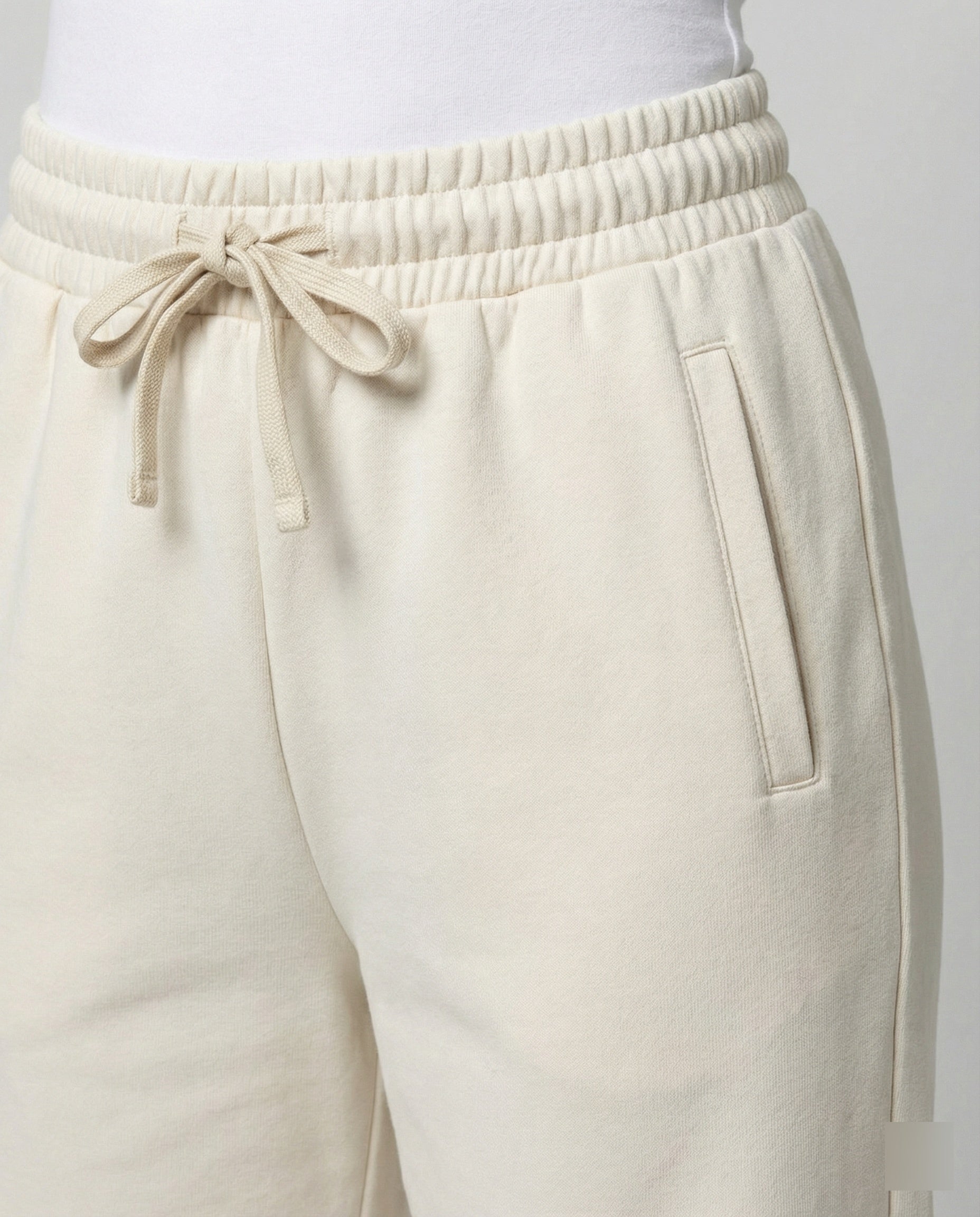 Damen Weite Stoffhose bequem mit elastischem Bund
