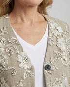 R&B | Cardigan mit 3d Spitzen Knopfverschluss Romantisch und Lässig