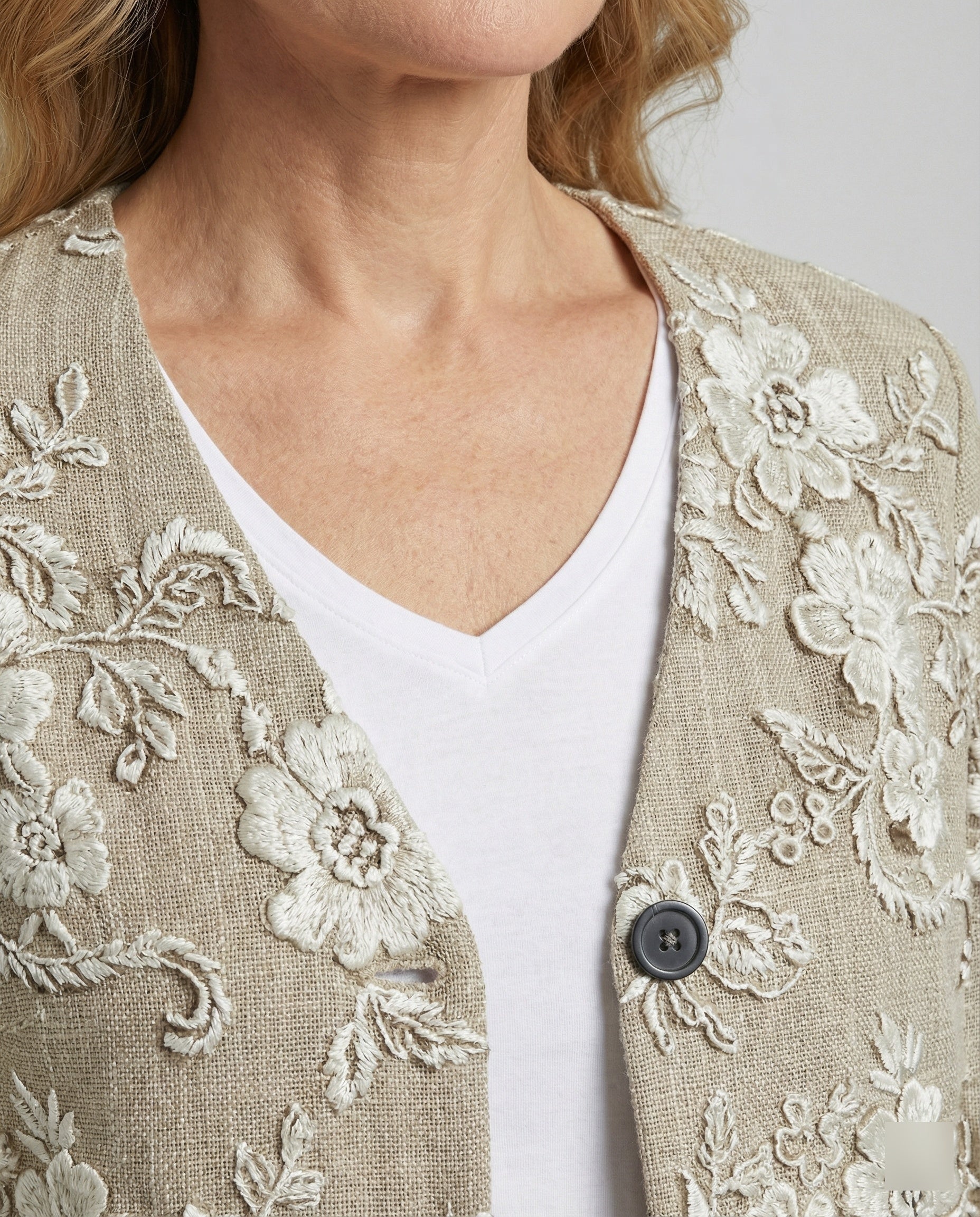 R&B | Cardigan mit 3d Spitzen Knopfverschluss Romantisch und Lässig