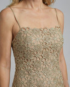 Damen Spitzen Maxikleid figurbetont