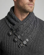 Stylischer Asymmetrischer Strickpullover Herren