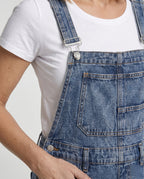 Damen Latzhose Jeans gerade