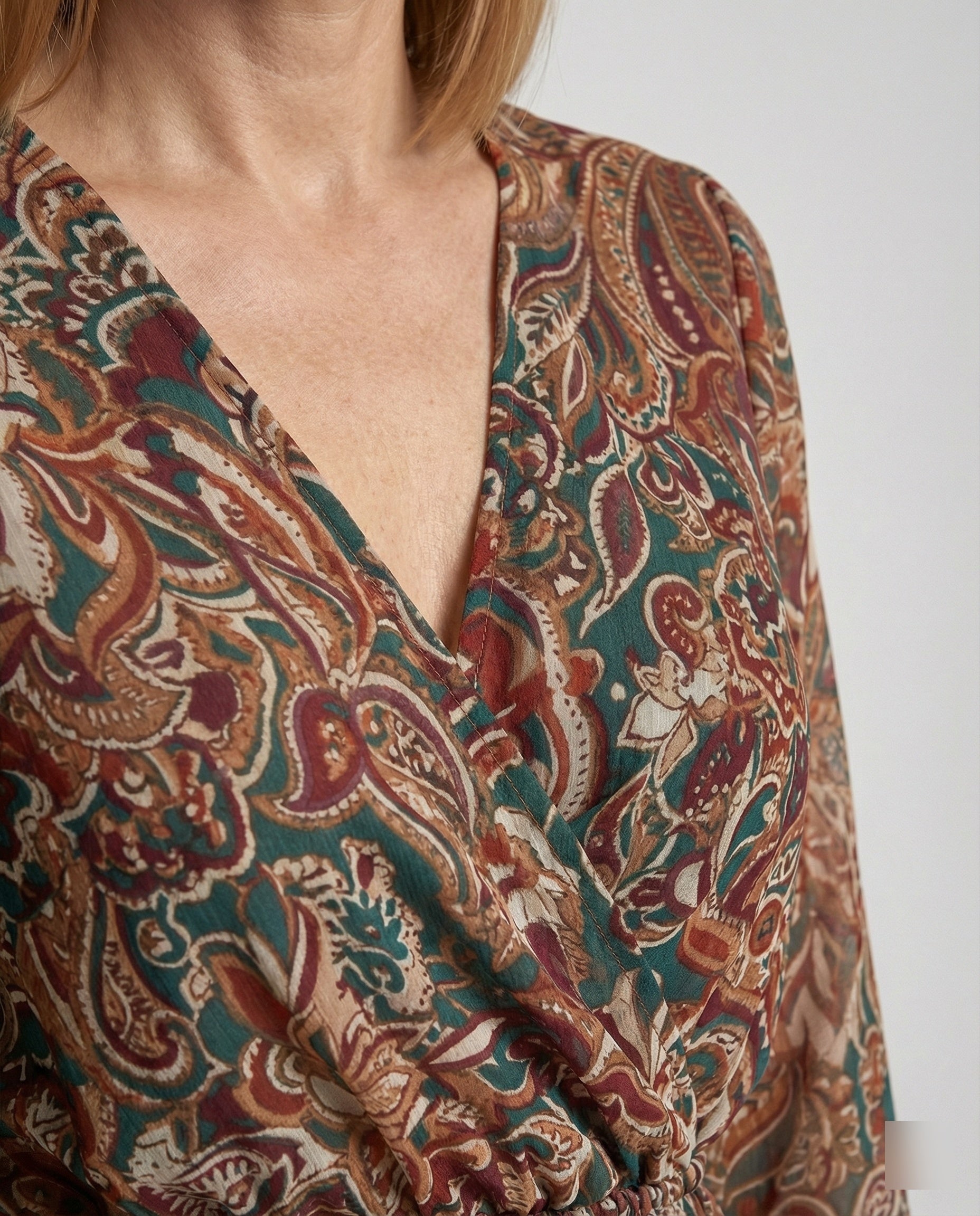 Blumenkleid Damen Paisley Minikleid