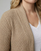 R&B | Strickjacke Weiches Strickmaterial Lockere Passform Offene Vorderseite Taschen Lange Ärmel