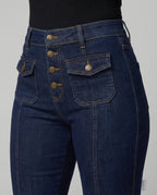 Damen High-Waist Schlagjeans R&B