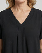 Tunika Bluse Damen mit V-Ausschnitt