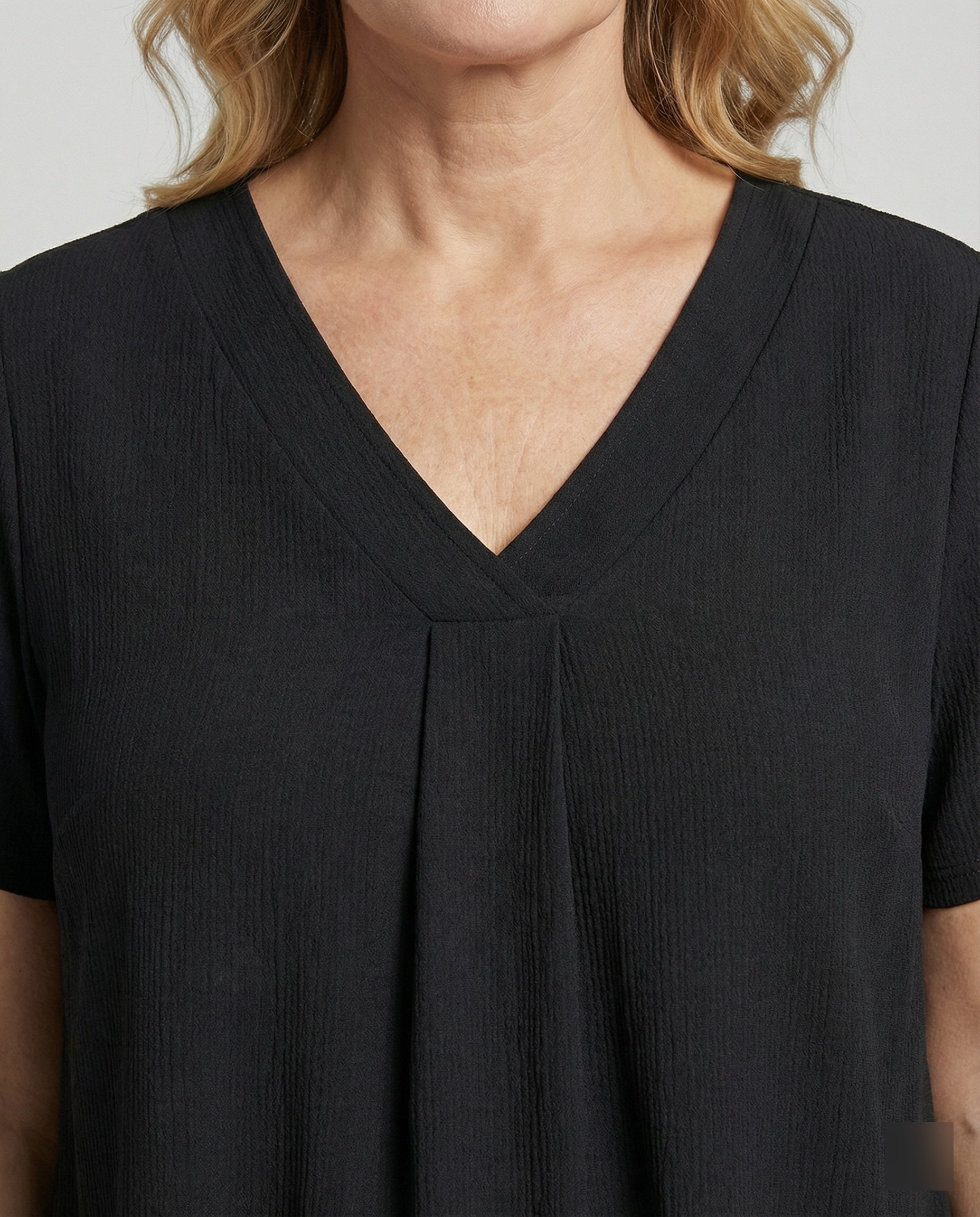 Tunika Bluse Damen mit V-Ausschnitt