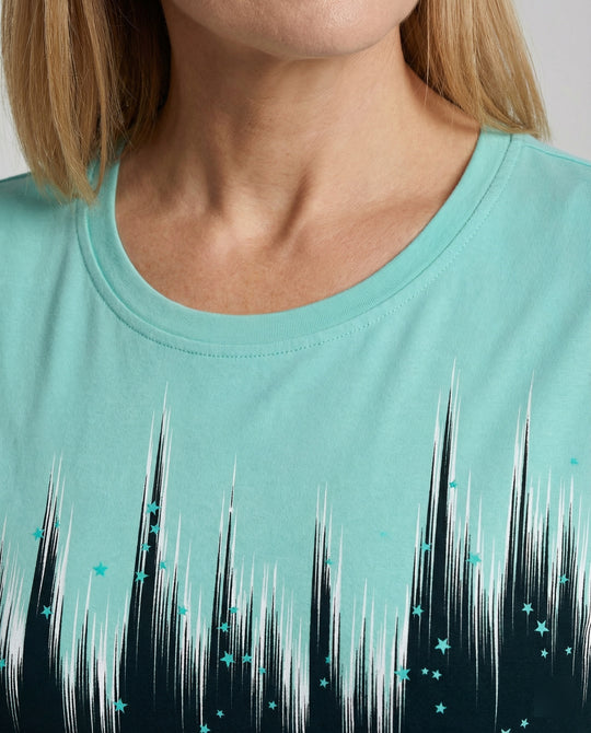 Aquarell Sommerbluse Damen Asymmetrisch