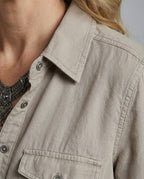 Damen elegante Bluse mit tiefem V-Ausschnitt