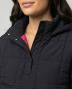 Steppjacke Damen mit hohem Kragen und Fronttasche