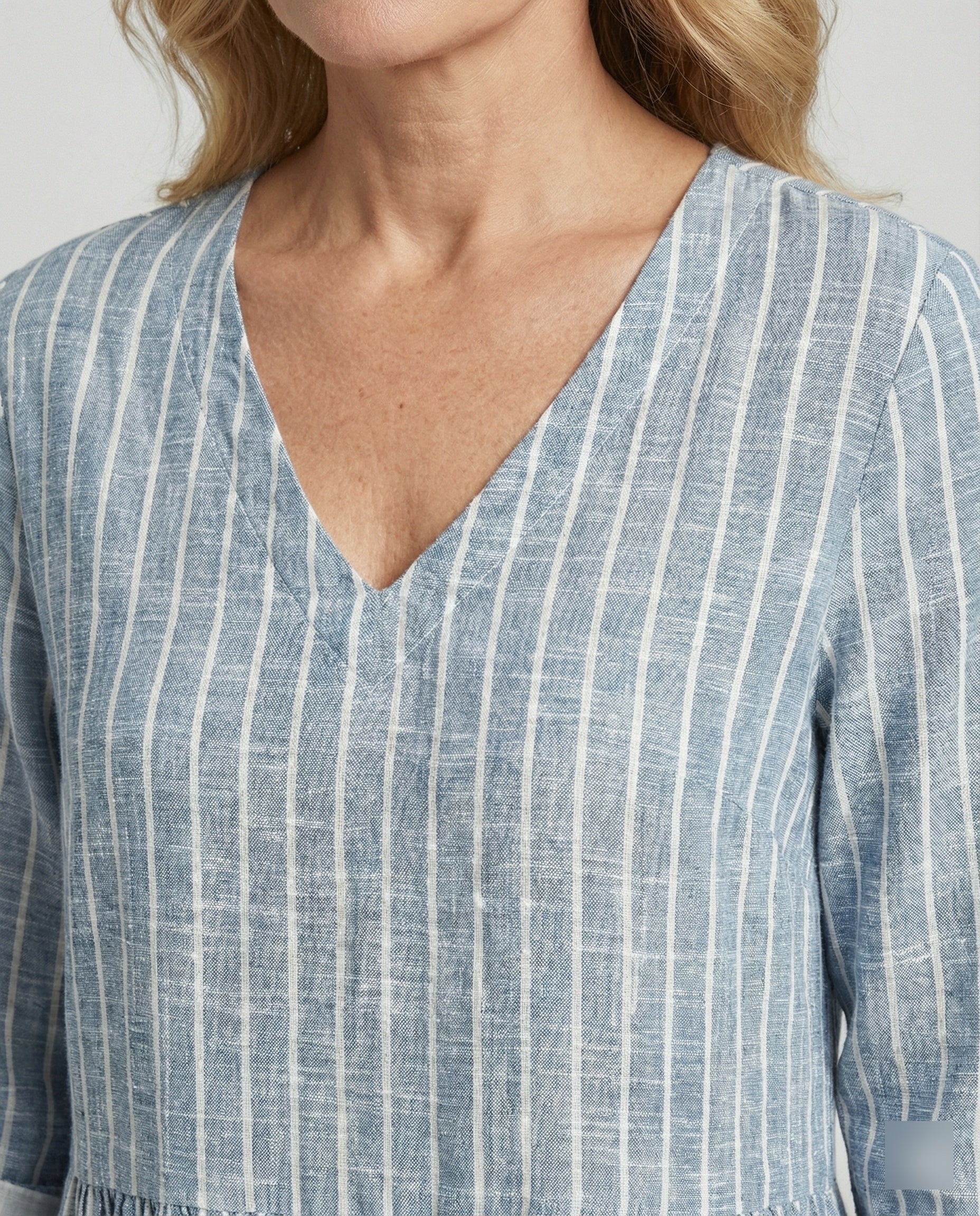 Damen Boho Maxikleid Sommer Leinenoptik