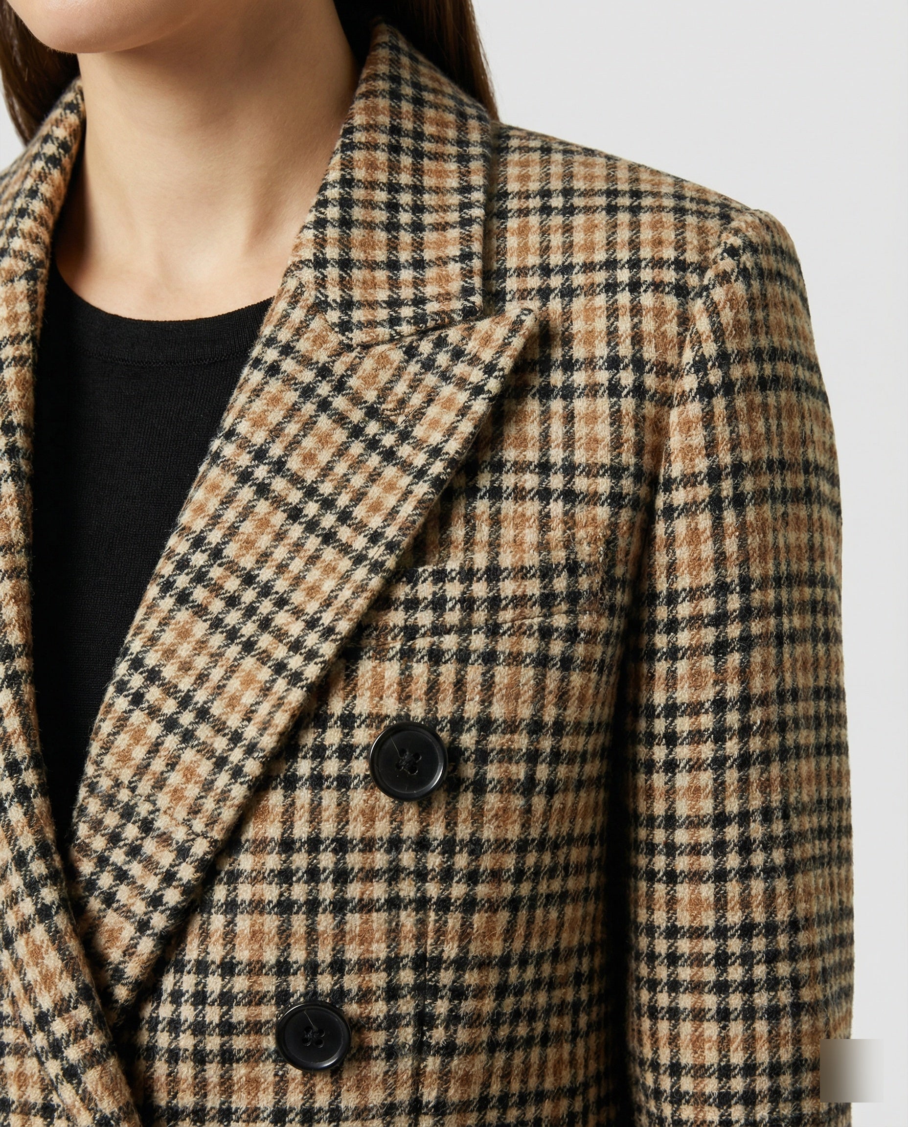 R&B | Kariertes Doppelbreasted Blazer