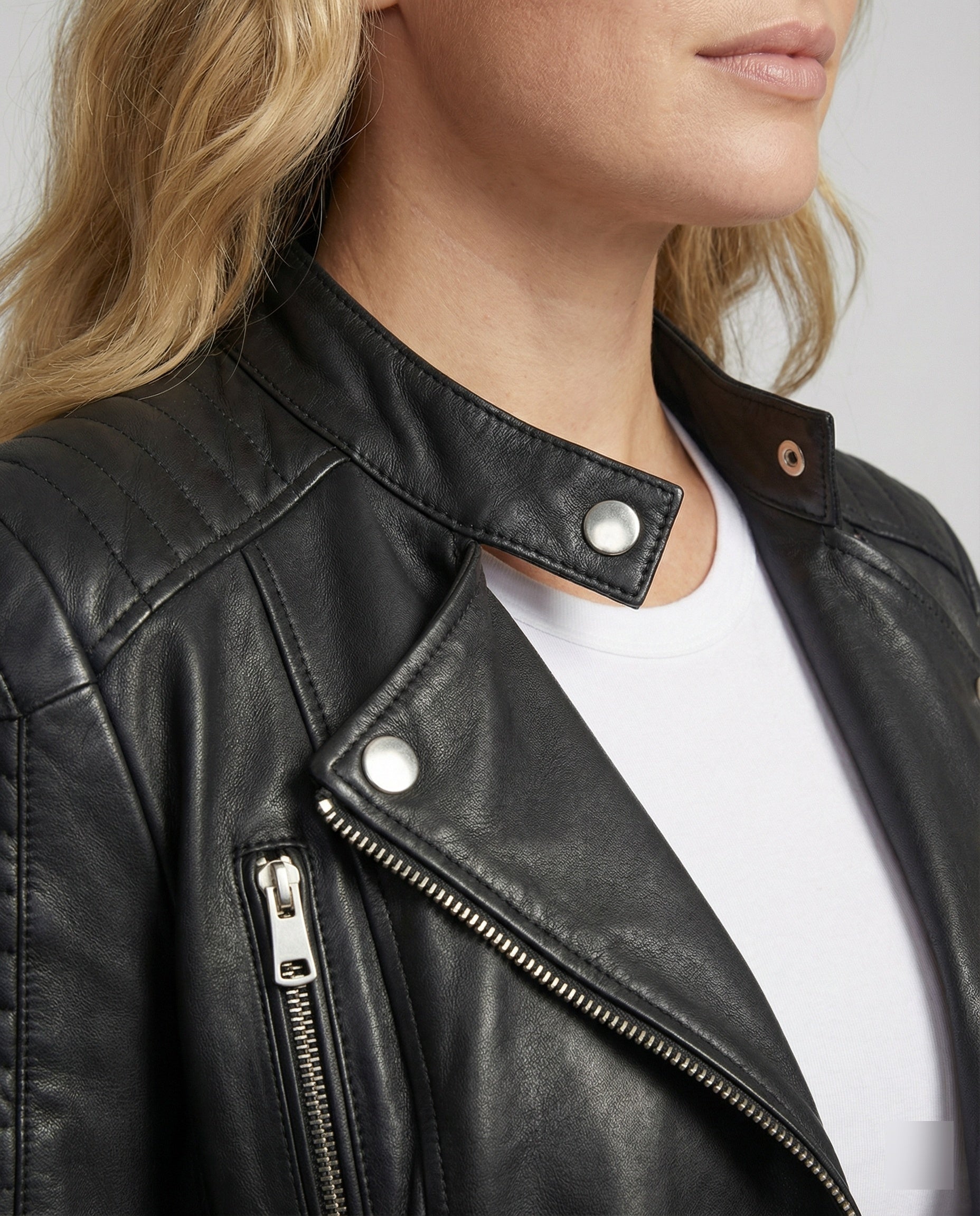R&B | Damen Lederjacke Stilvoll Zeitlos
