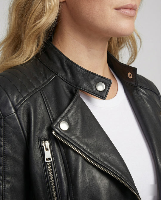 R&B | Damen Lederjacke Stilvoll Zeitlos