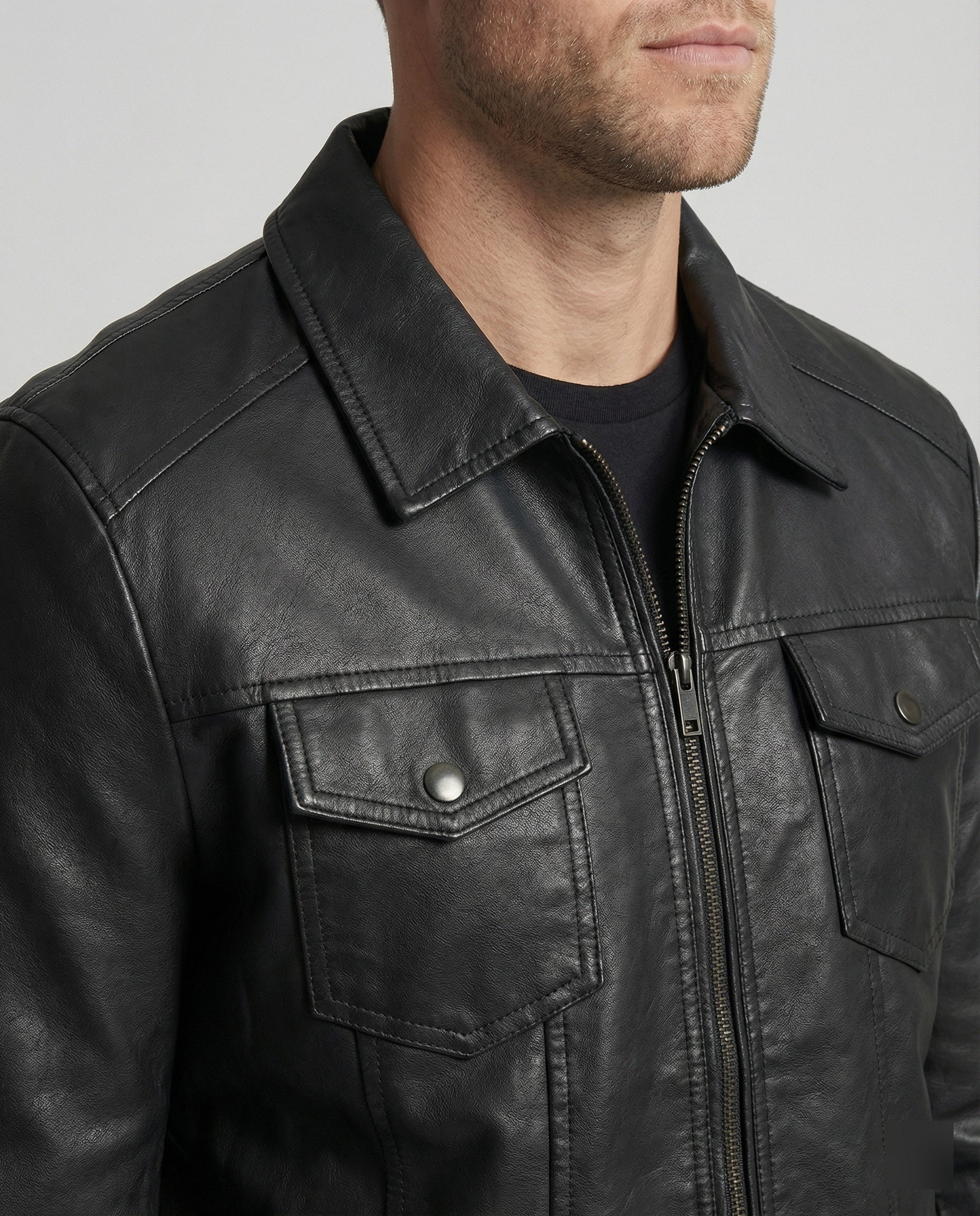 R&B | Exklusive Herren-Lederjacke in Premium-Qualität