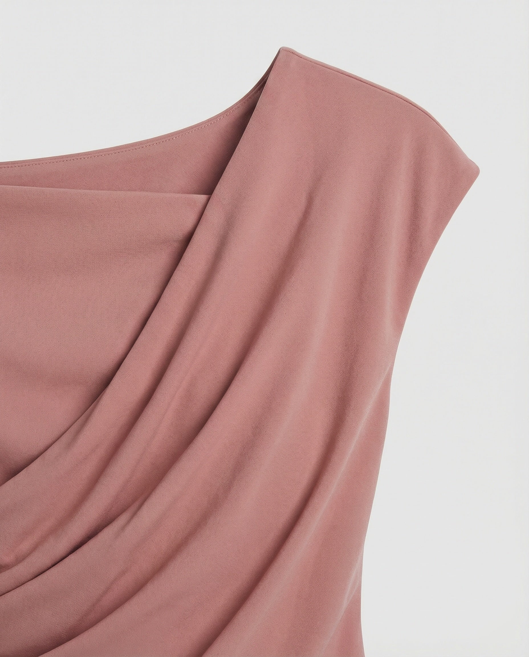 Damen Elegantes Drapiertes Oberteil mit asymmetrischem Schnitt R&B