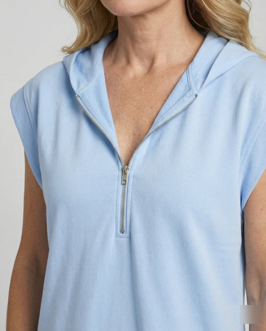 Damen Hemdkleid Midi mit Reißverschluss
