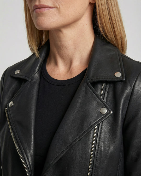 Freizeitkleidung Damen Bikerjacke Kunstleder