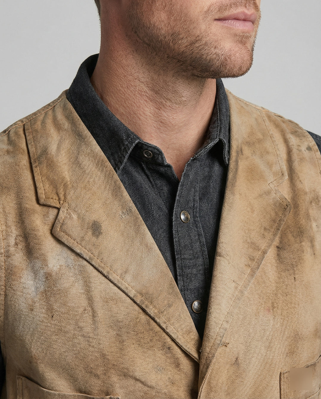 Herren Bikerjacke Lederweste